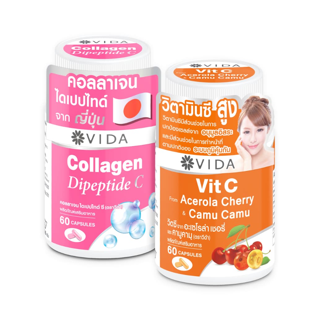 Vida Collagen Dipeptide C 60 Capsules x Vida Vit